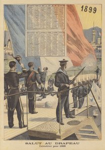 تحية للعلم. التقويم لعام 1899